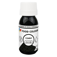 Czarny Barwnik spożywczy do białej czekolady i mas tłustych  Food Colours  18 ml