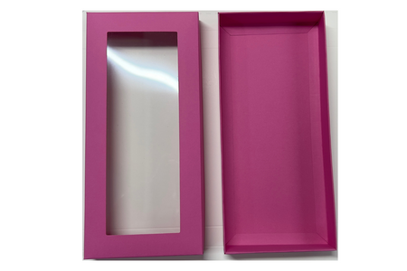 Opakowanie na czekoladę dubajską z okienkiem Pudełko na pierniki 24x11x2,5 cm różowe edycja limitowana 