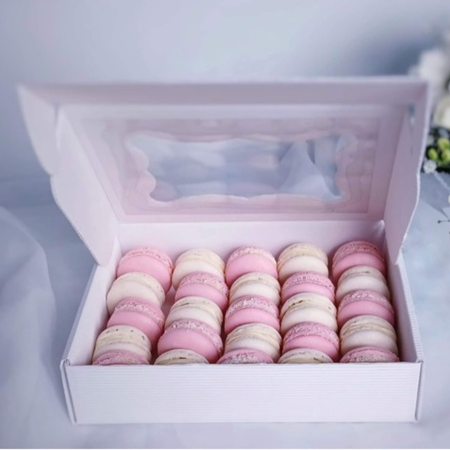 Pudełko na ciastka z okienkiem ECO 20x15x5 cm białe