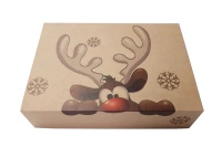 Pudełko na ciasto 25x15x8 z dekoracyjnym motywem Renifera