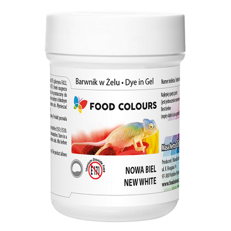 Biały barwnik spożywczy w żelu WHITE (bez E171) Food Colours 35g 