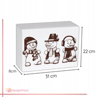 Pudełko na ciasto 31x22x8 z dekoracyjnym motywem Bałwanka