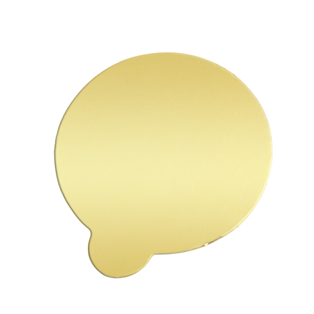 Podkład bankietowy do monoporcji okrągły z uchwytem 10 cm złoty