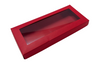 Opakowanie na czekoladę dubajską z okienkiem Pudełko na pierniki 24x11x2,5 cm czerwone