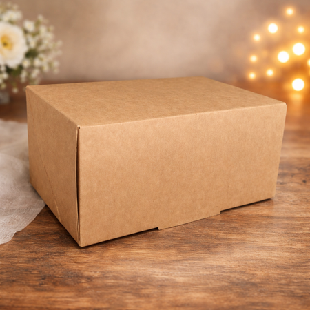 Pudełko na ciastka, monoporcje 16,5x11x8 brązowe