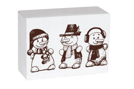 Pudełko na ciasto 25x15x8 cm z dekoracyjnym motywem Bałwanka