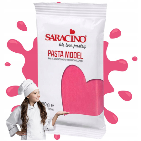 Fuksja masa cukrowa do figurek SARACINO 250g FUCHSIA