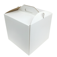 Pudełko na tort z rączką 34x34x28 cm białe