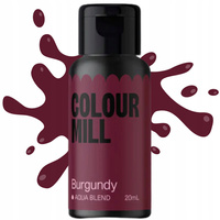 Bordowy barwnik spożywczy wodny COLOUR MILL 20ml BURGUNDY