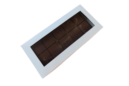 Opakowanie na czekoladę dubajską z okienkiem Pudełko na pierniki 24x11x2,5 cm białe