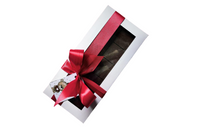 Opakowanie na czekoladę dubajską z okienkiem Pudełko na pierniki 24x11x2,5 cm białe