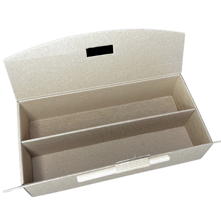 Pudełko na 2 wina z drewnianym kołkiem 34x16,5x8 cm