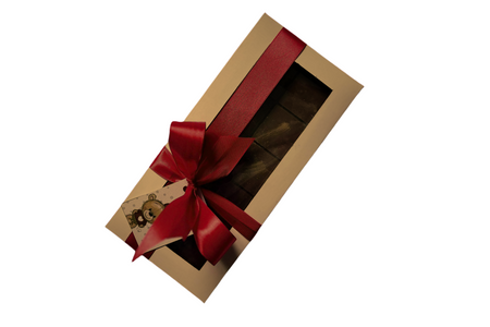 Opakowanie na czekoladę dubajską XXL Pudełko na pierniki 24x11x2,5 cm brązowe kraft