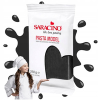 Czarna masa cukrowa do figurek SARACINO 250g BLACK