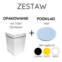 Zestaw: Opakowanie 41x41x45 cm + Podkład MDF 40 cm