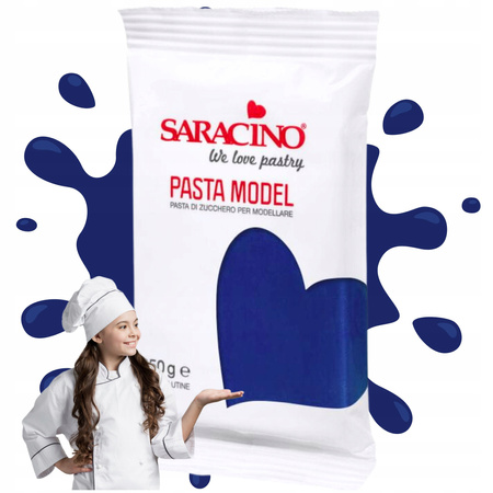 Granatowa masa cukrowa do figurek SARACINO 250g NAVY BLUE