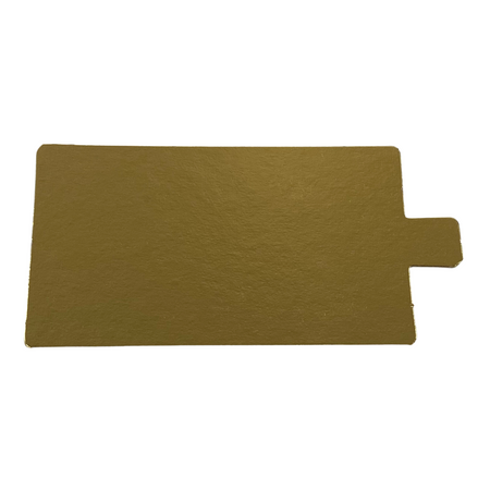 Podkład bankietowy do monoporcji prostokątny z uchwytem 12x7 cm złoty