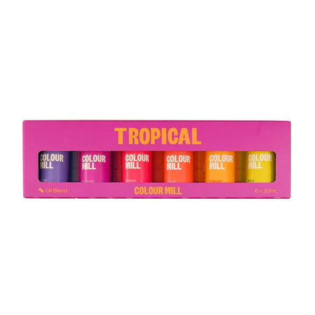 Zestaw barwników olejowych do mas tłustych COLOUR MILL Tropical 6x20ml 