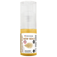 Metaliczny Złoty Barwnik spożywczy pudrowy Metalic Dust New Gold puder suchy spray food colours 5g