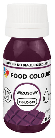 Wrzosowy Barwnik spożywczy do białej czekolady i mas tłustych  Food Colours  18 ml