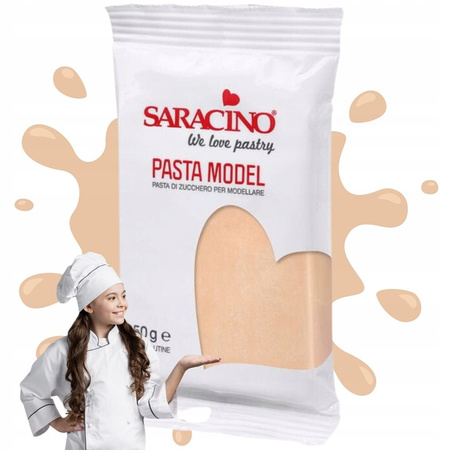 Różowa masa cukrowa do figurek SARACINO 250g  ROSE BEIGE