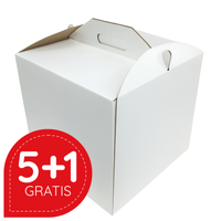 Pudełko na tort wysoki 22x22x32 cm białe