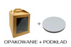 Zestaw opakowanie na tort 28x28x32 z okienkiem kraft + podkład styrodurowy 28 cm