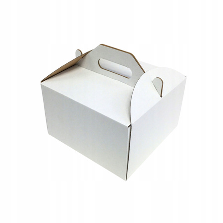 Opakowanie na tort białe 30x30x12 cm 5 szt
