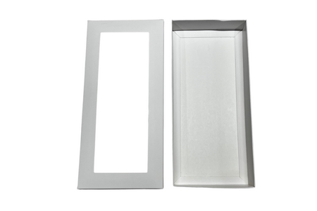 Opakowanie na czekoladę dubajską z okienkiem Pudełko na pierniki 24x11x2,5 cm białe