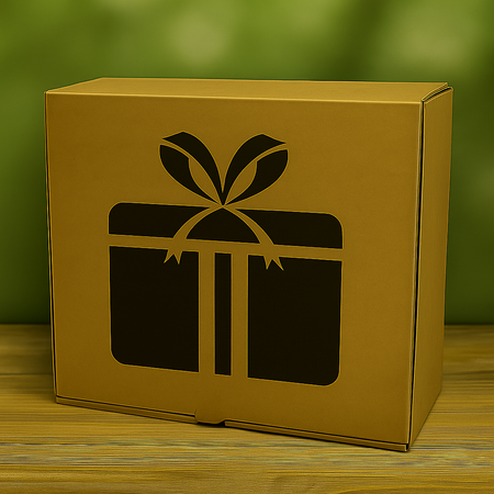 Pudełko na tort, ciasto typu sweetbox prezent 25x25x14 cm brązowe kraft