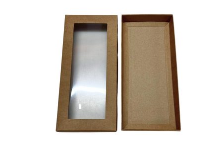 Opakowanie na czekoladę dubajską XXL Pudełko na pierniki 24x11x2,5 cm brązowe kraft