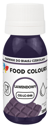 Lawendowy barwnik spożywczy do białej czekolady i mas tłustych  Food Colours  18 ml