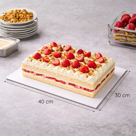 Podkładka pod ciasto 30x40 cm cienki 1,5 mm biała