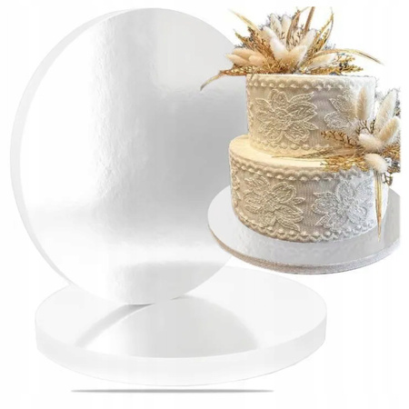 Podkład cukierniczy pod tort styrodurowy Ø 28 cm biały