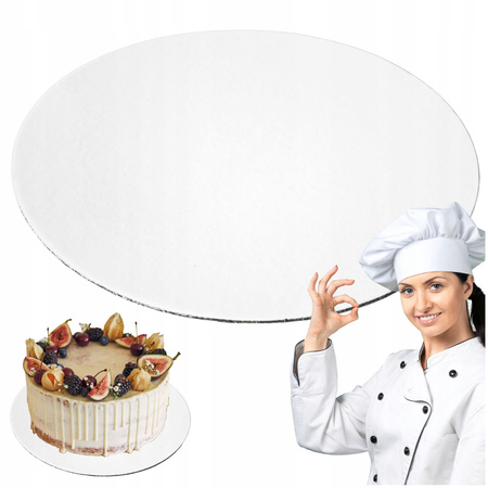 Podkładka pod tort okrągły 30 cm 1,5mm biała
