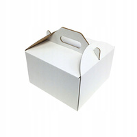 Pudełko na tort 26x26x15 cm białe 
