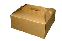 Pudełko na tort 22x22x14 cm brązowe kraft