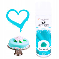 Zamsz jadalny w sprayu turkusowy TURQUOISE 250 ml FOOD COLOURS