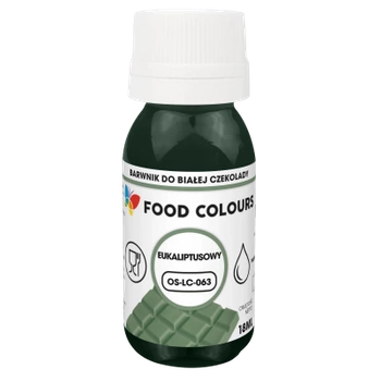 Eukaliptusowy Barwnik spożywczy do białej czekolady i mas tłustych  Food Colours  18 ml