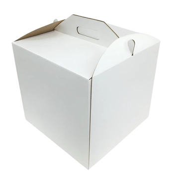 Pudełko na tort wysoki 24x24x32 cm biały