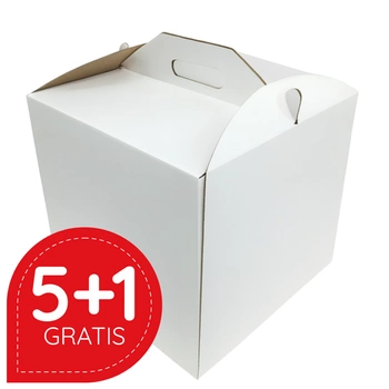 Pudełko na tort wysoki 28x28x32 cm białe