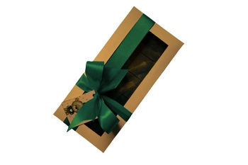 Opakowanie na czekoladę dubajską XXL Pudełko na pierniki 24x11x2,5 cm brązowe kraft