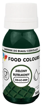 Butelkowa zieleń barwnik spożywczy do białej czekolady i mas tłustych  Food Colours  18 ml