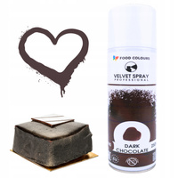 Zamsz jadalny w sprayu brązowy DARK CHOCOLATE 250 ml FOOD COLOURS 