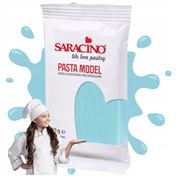 Jasnoniebieska masa cukrowa do figurek SARACINO 250g  LIGHT BABY BLUE