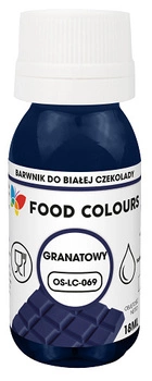 Granatowy barwnik spożywczy do białej czekolady i mas tłustych  Food Colours  18 ml