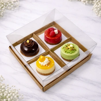 Pudełko na monoporcje 19x19x8 cm eco kraft