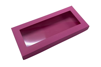 Opakowanie na czekoladę dubajską z okienkiem Pudełko na pierniki 24x11x2,5 cm różowe edycja limitowana 