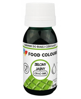 Jasno zielony Barwnik spożywczy do białej czekolady i mas tłustych Food Colours 18 ml