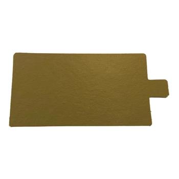 Podkład bankietowy do monoporcji prostokątny z uchwytem 12x7 cm złoty